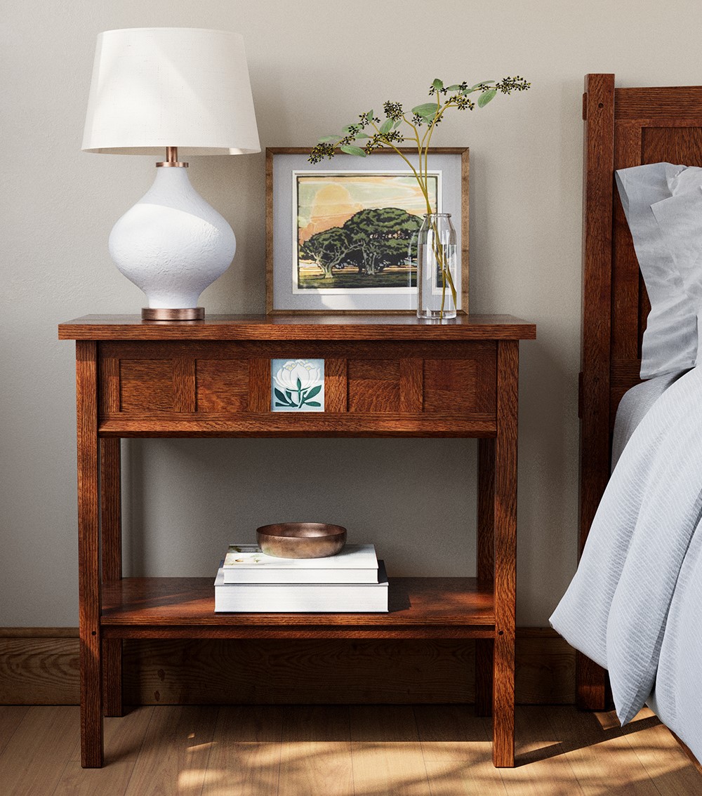 Floral Tile Console